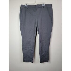 J. Crew Winnie Womens Trouser Pants Stretch Twill Ankle Crop Side Zip Gray Sz16‎